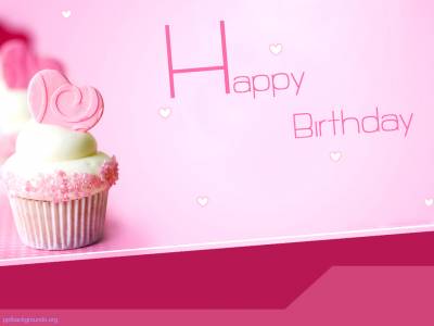 Birthday Cake, Pink ppt background