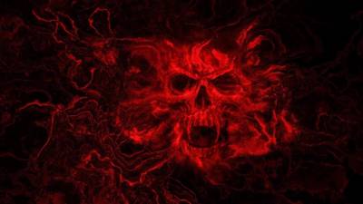 Bloody scary skull ppt background