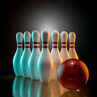 Regular bowling materials ppt background