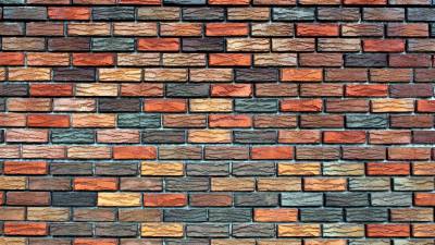 Colored brick wall ppt background