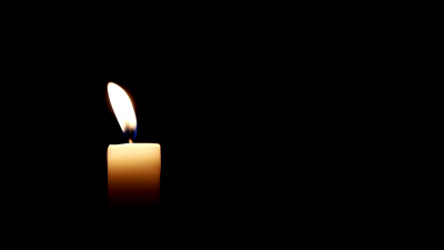 Candle on black ppt background