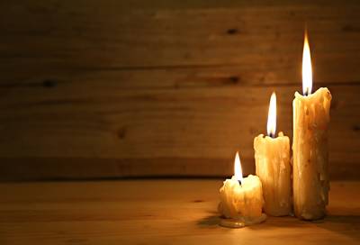 Wooden background candle ppt background