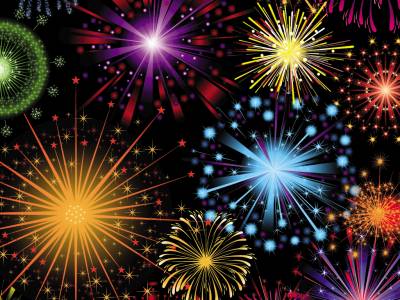 Fireworks animated celebration ppt background