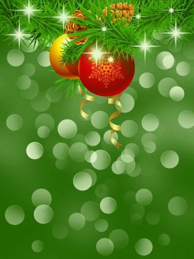Fancy green christmas ppt background