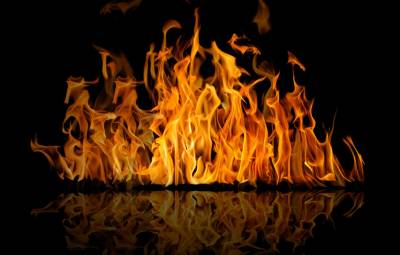 Flame reflection ppt background