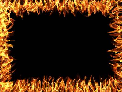 Frame with flame ppt background