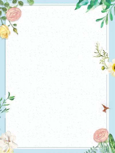 Pastel painted flower ppt background