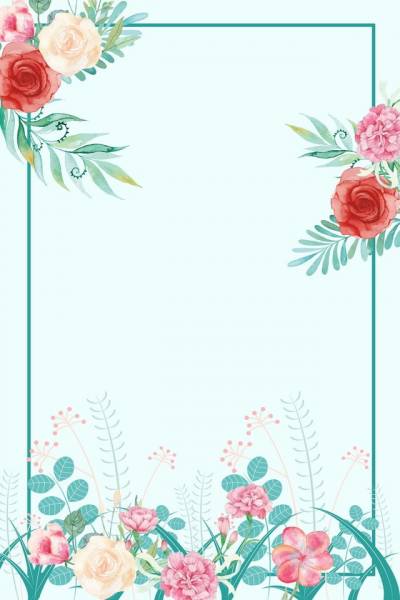 Blue quality flower ppt background