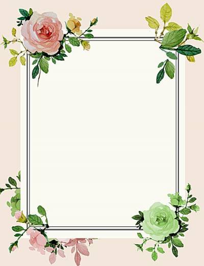 Pastel rose drawing ppt background