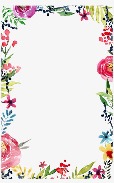Watercolor drawing flower ppt background