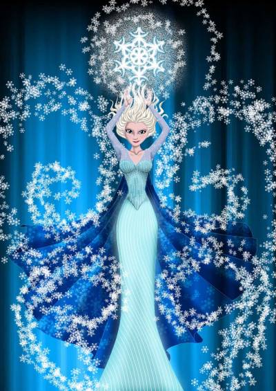 Elsa, cartoon, Frozen ppt background