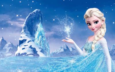 Elsa, crystal, disney ppt background