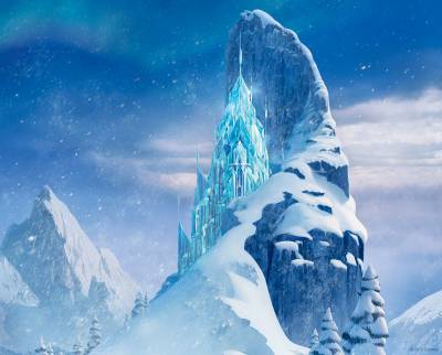 Frozen mountain and ppt background