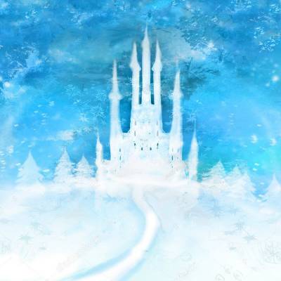 Ice castle, Frozen ppt background