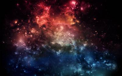Colorful splendid galaxy ppt background