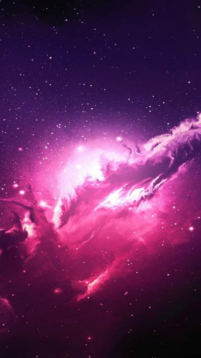 Pink galaxy iphone ppt background