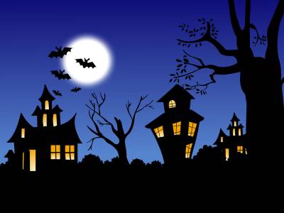 Cool drawing halloween ppt background