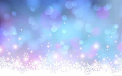 Bokeh bright snowflakes ppt background