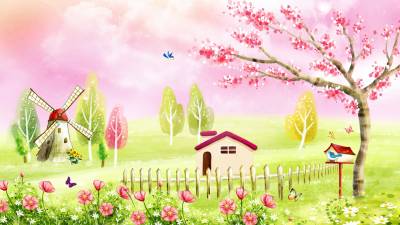 Pink wonderful cute ppt background