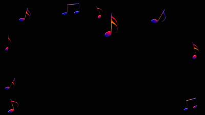 Colorful music notes ppt background
