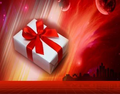 Gift box, new ppt background