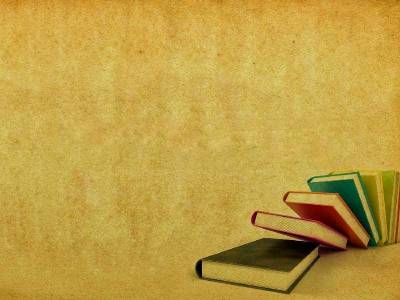 Books with vintage ppt background