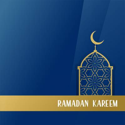 Blue themed ramadan ppt background