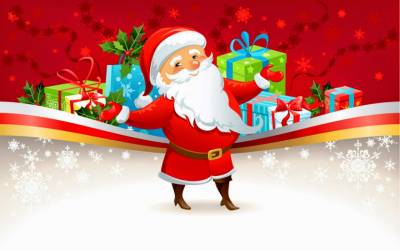 Gifts and santa ppt background