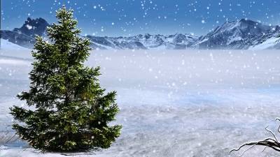 Artificial winter snow ppt background