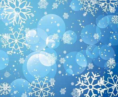 Blue drawing snowflake ppt background