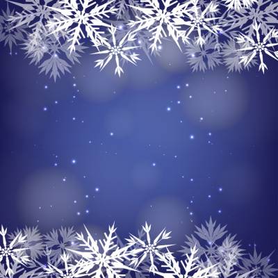 Dark blue snowflake ppt background