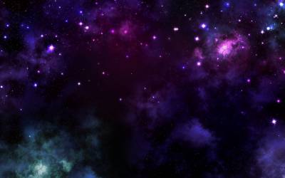 Purple stars, space ppt background