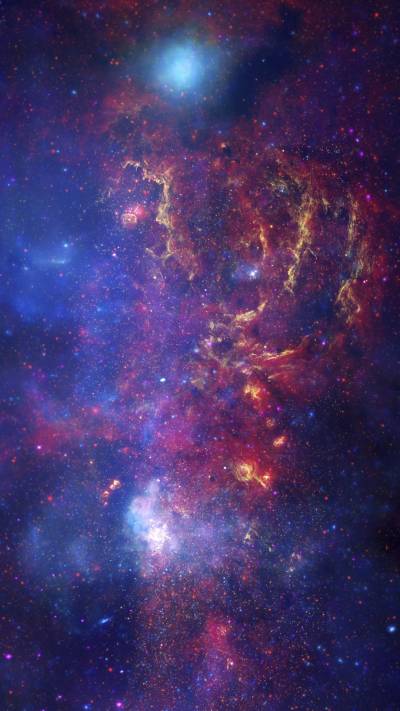 Wonderful space iphone ppt background
