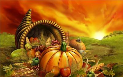 Beautiful animation thanksgiving ppt background
