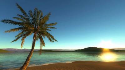 Setting tropical beach ppt background