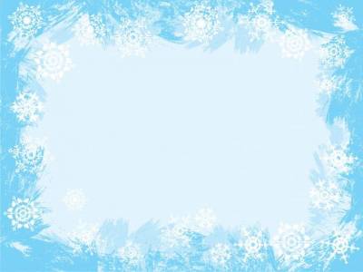 Blue frame winter ppt background