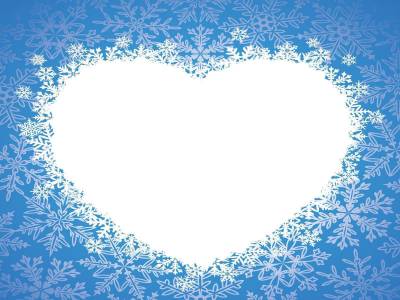 Winter heart backgrounds ppt background