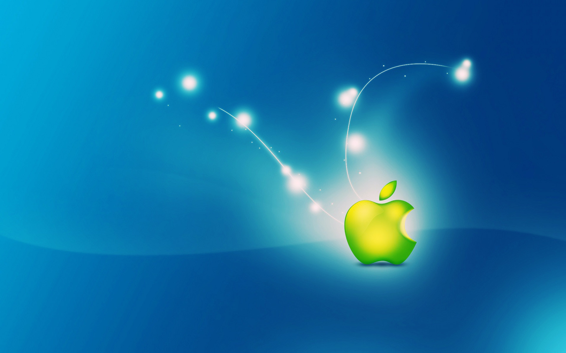 3d animated green led light apple slide