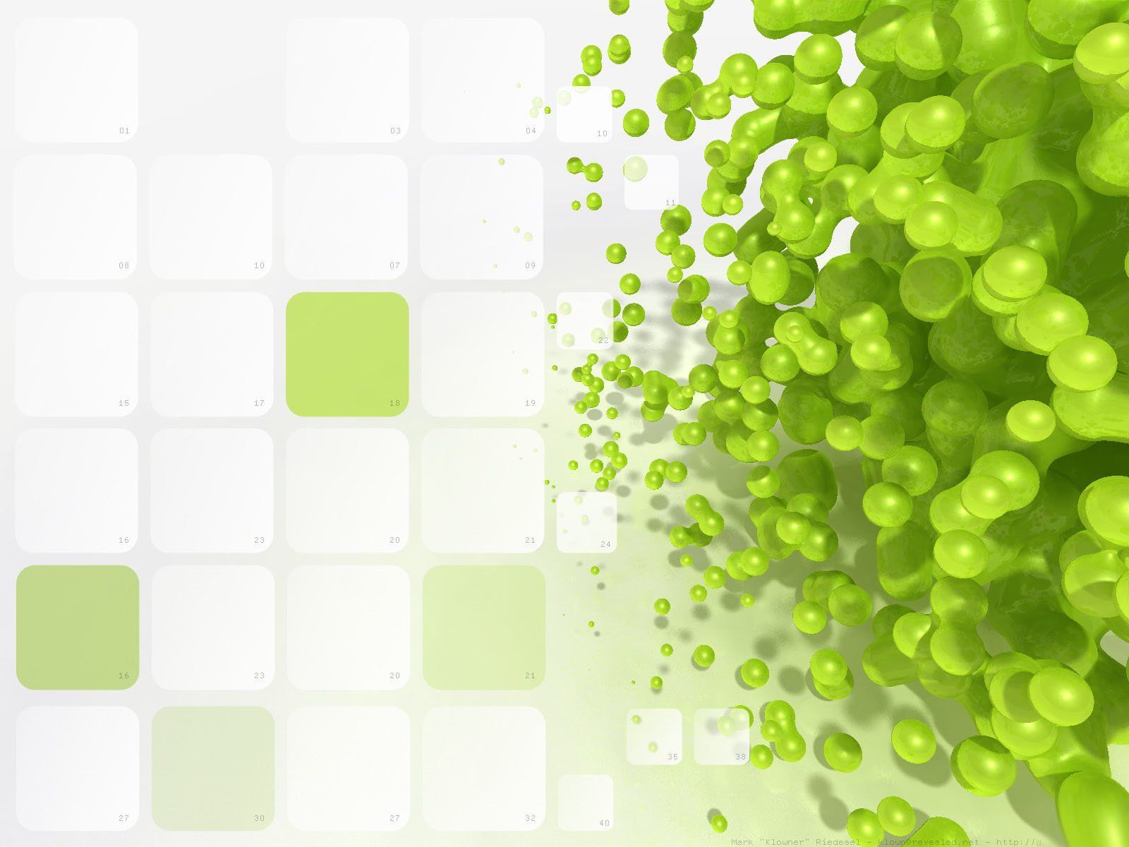 3D Pattern Green Cubes Background #657