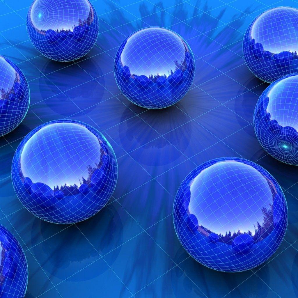 3D Shiny Blue Balls background