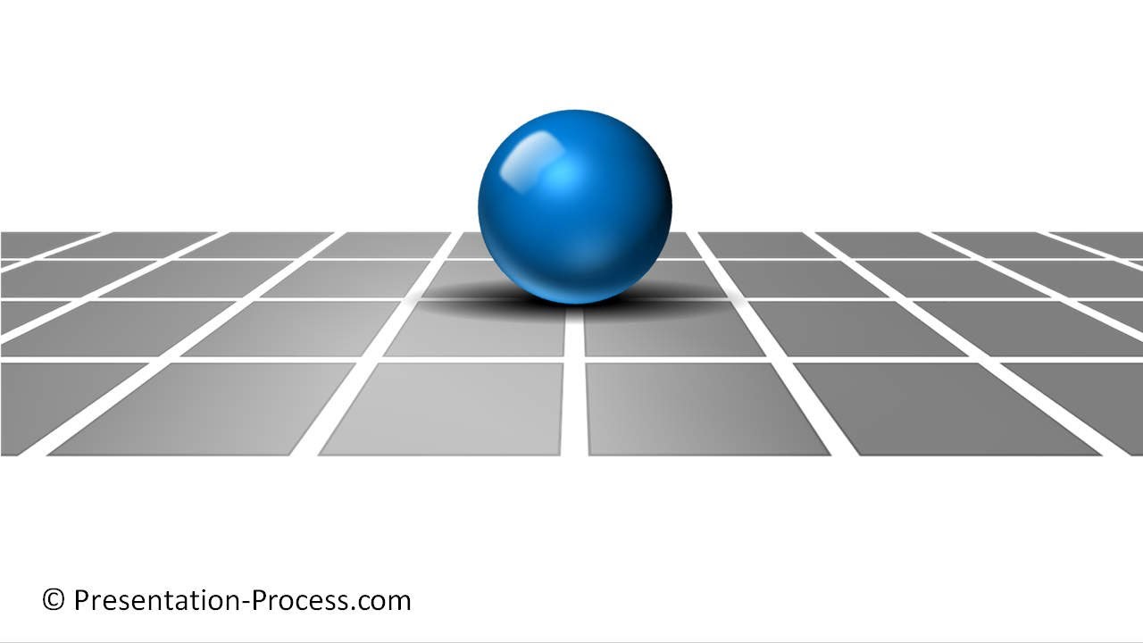 PowerPoint 3D Ball Grid Floor Background