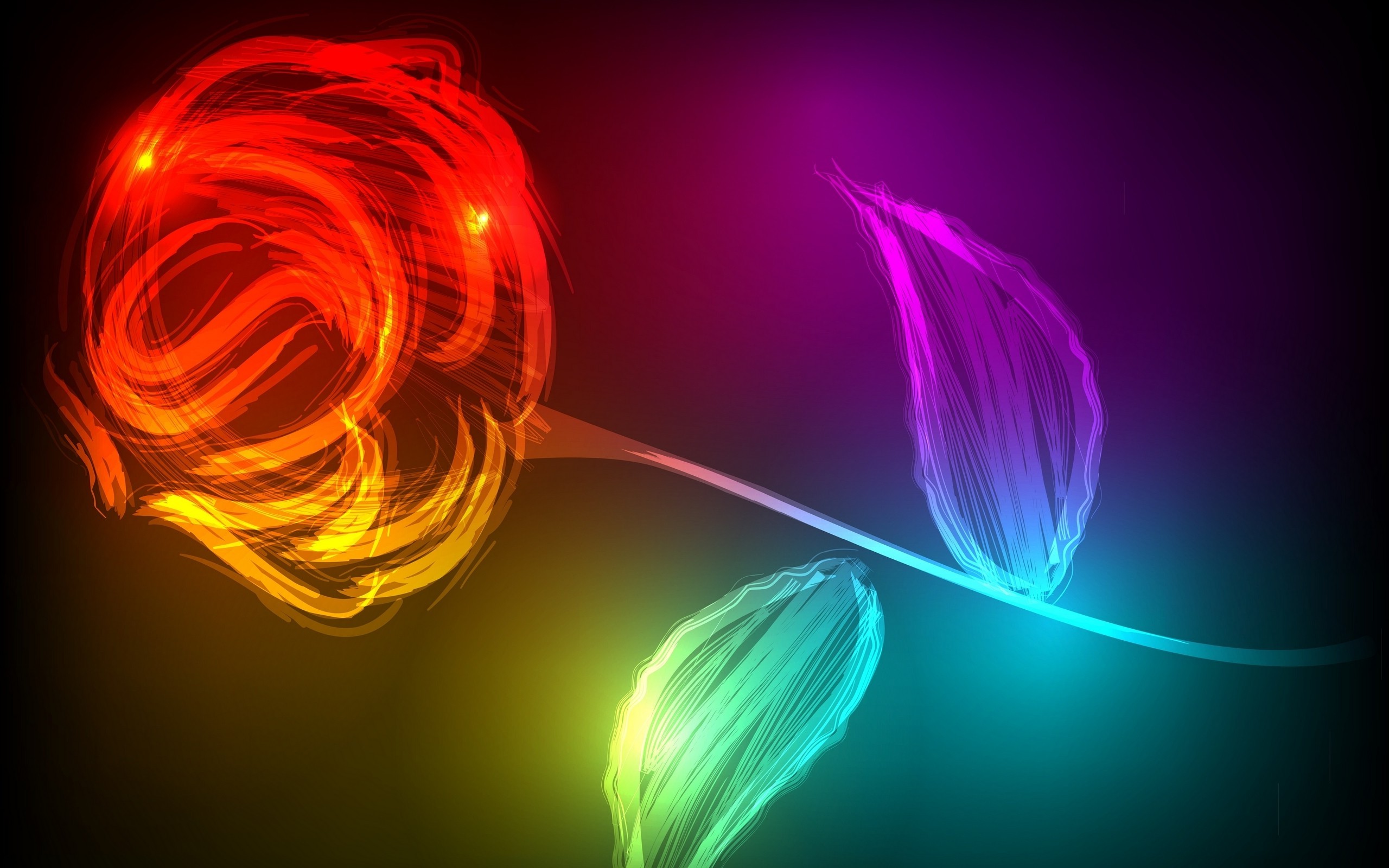 abstract flowers colorful digital wallpapers photo