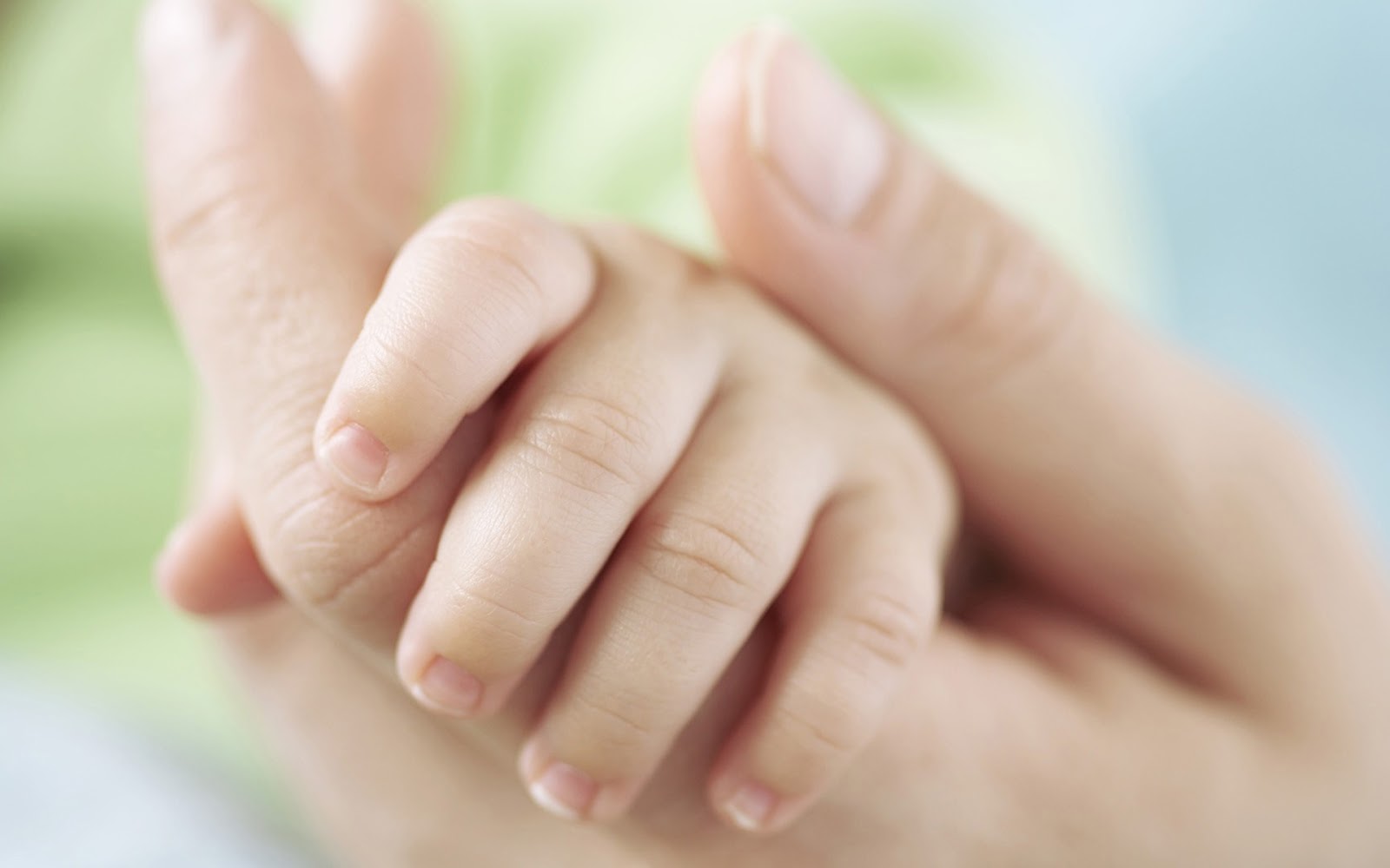 Baby And Mother Hands Template Free Ppt Background 