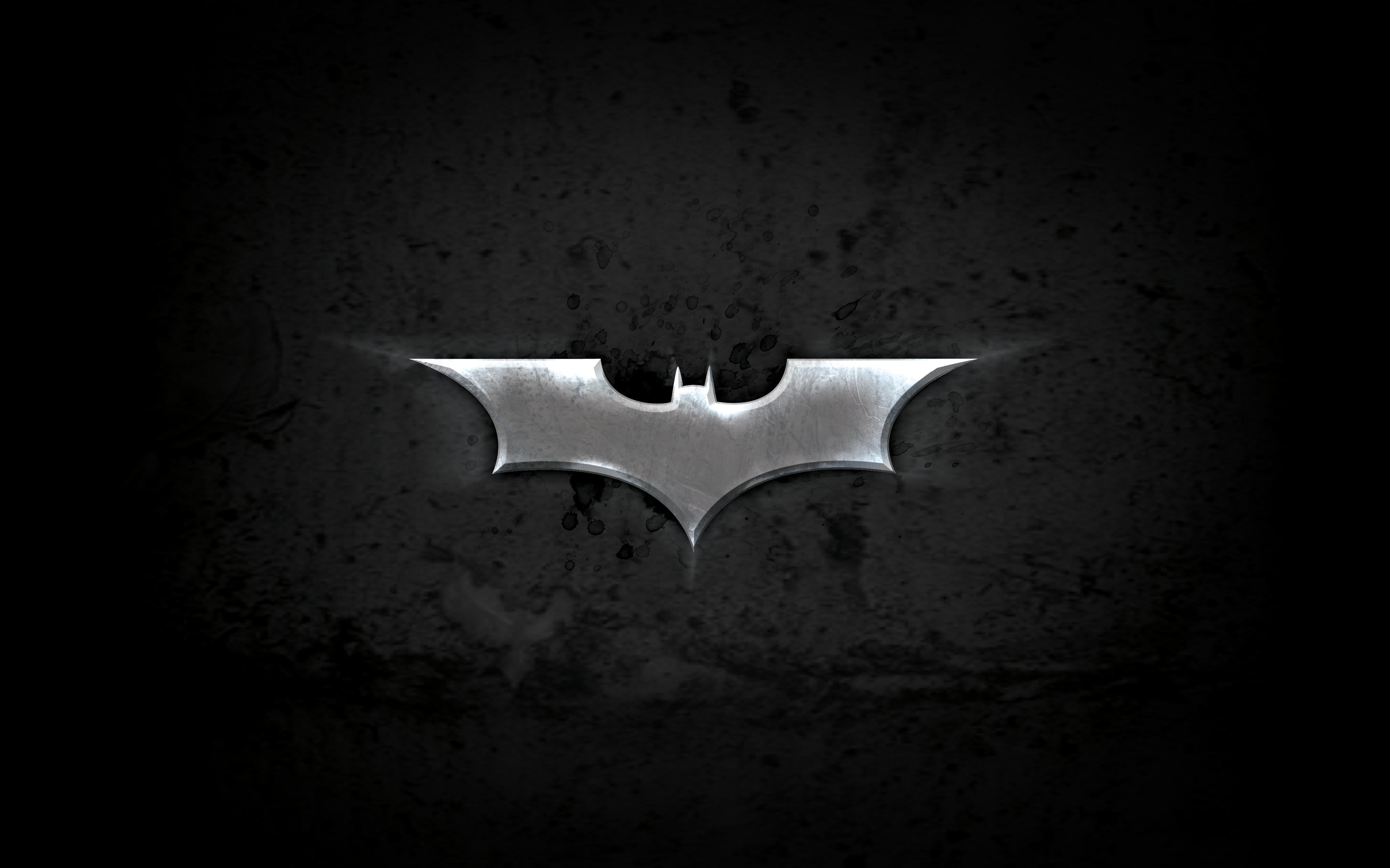 Batman logo with black background