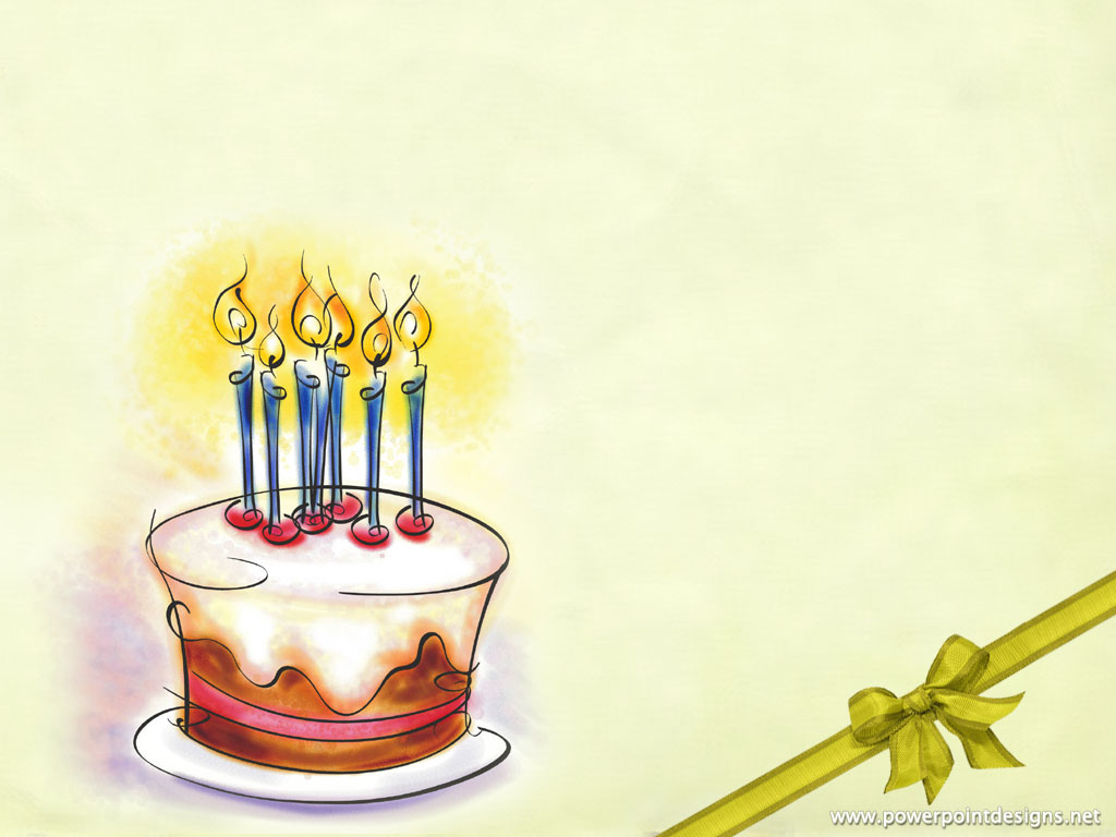 Happy Birthday Backgrounds, Cake, Candles PPT Templates - SlideBackground