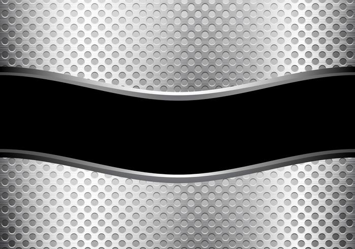 black and silver abstract black curve banner silver line circle mesh