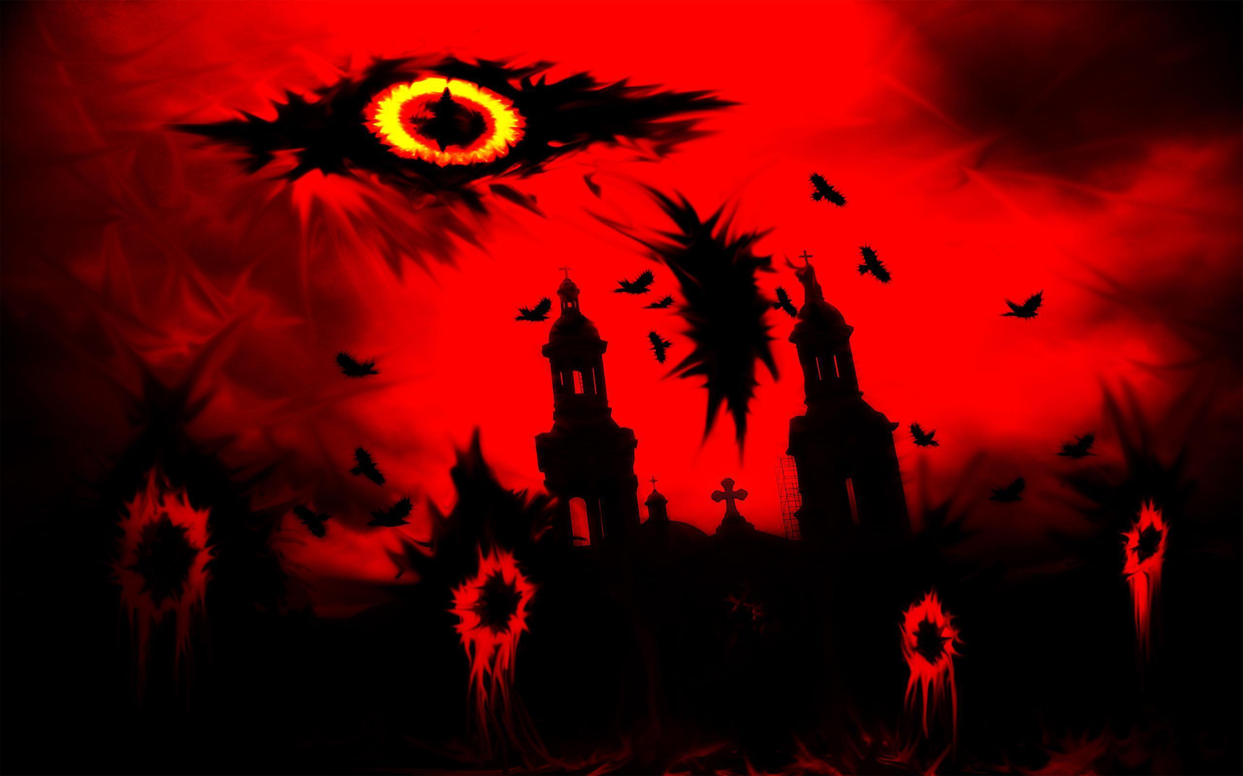 Scary, witch castle, bloody powerpoint background hd 