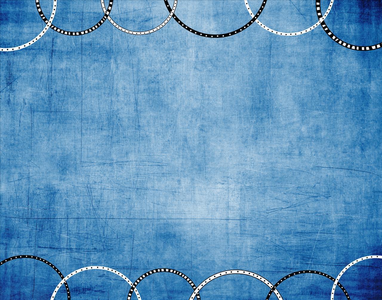 Circles Frame On Blue Background
