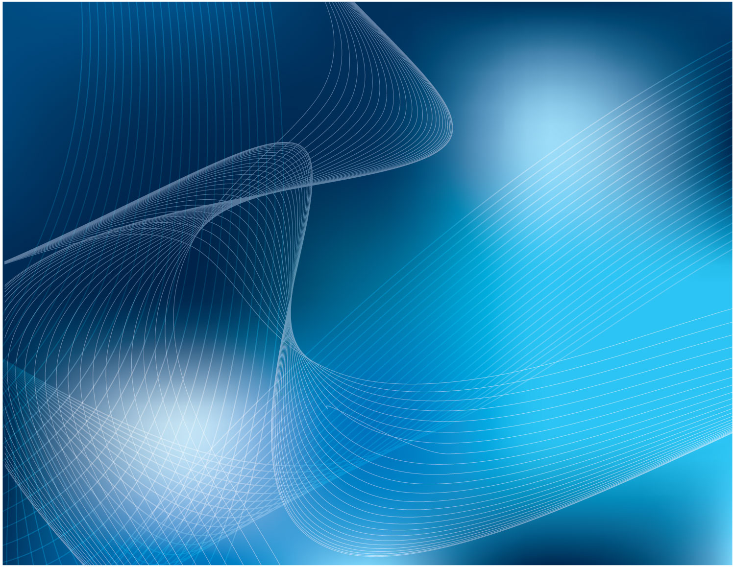 Fuzzy Blue Tones With Abstract Shapes In Blue Background Powerpoint
