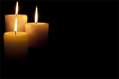 Romantic burning candle background 